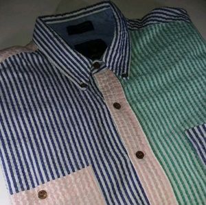 Chaps Ralph Lauren Multi Color Short Sleeve Large